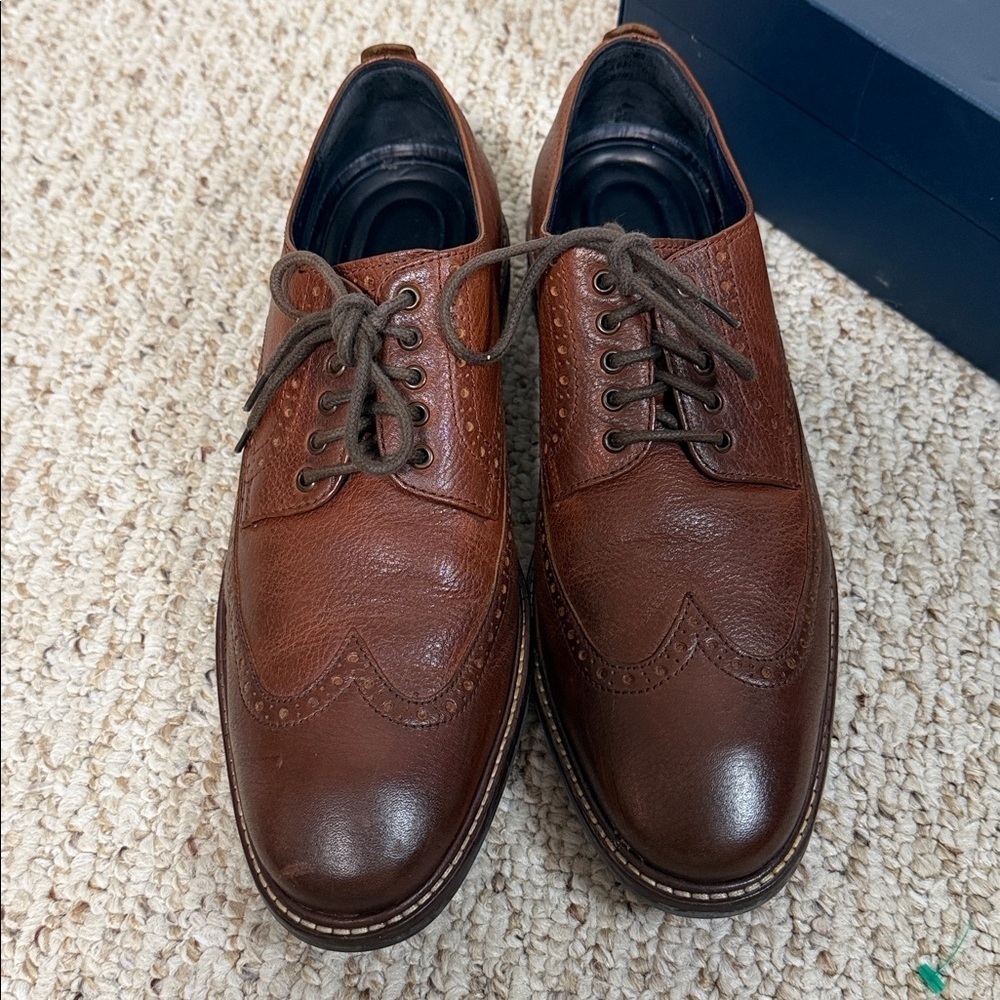 Cole Haan Men's Tan Leather Wingtip Oxfords size 9M
